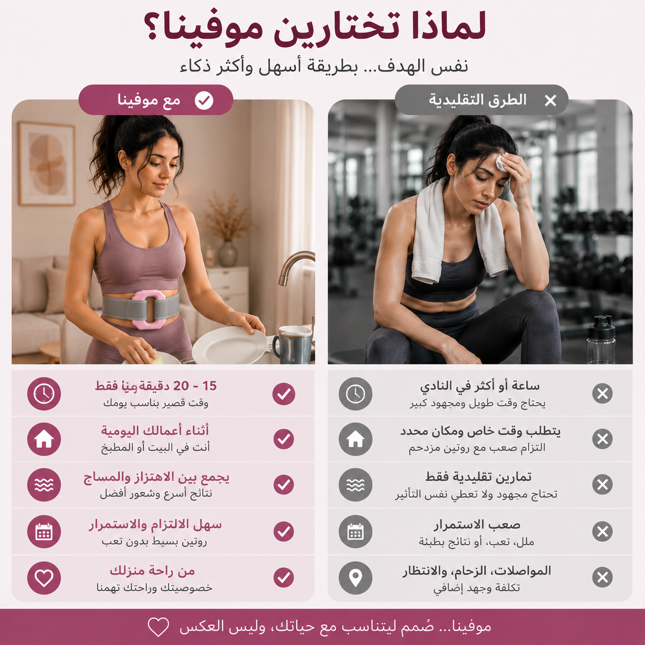 هزاز حرق الدهون والمساج من موفينا