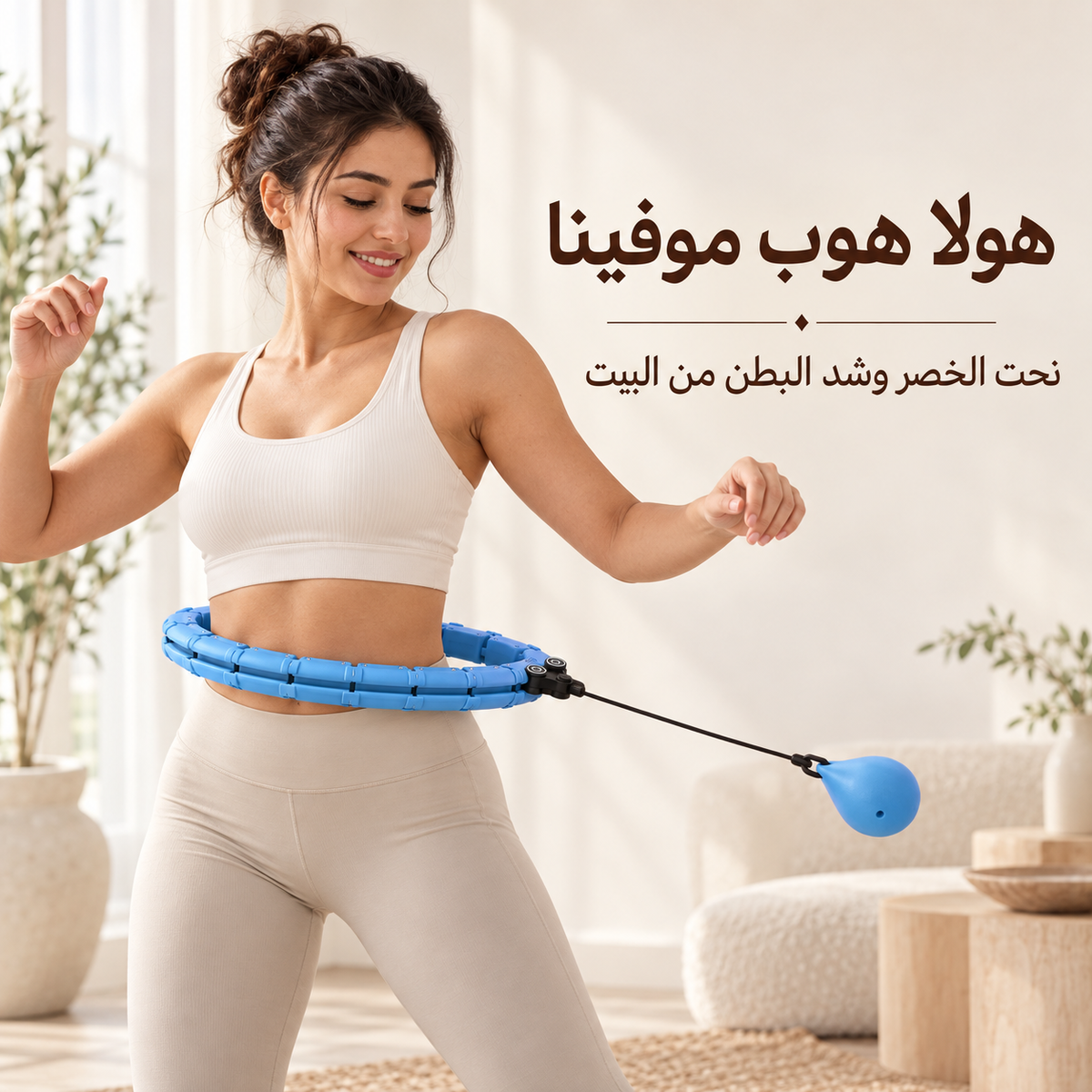 هولا هوب موفينا الذكي | نحت الخصر وشد البطن من البيت